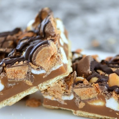 Butter Finger Caramel Bars