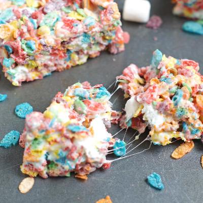 Fruity Pebble Krispy Treats