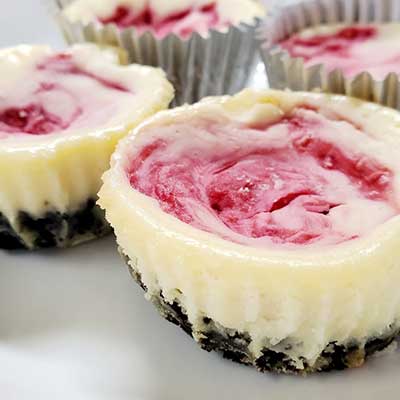 White Chocolate Raspberry Cheesecake Bites